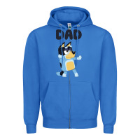 True Royal Bluey Dad Zipper Hoodie - linhVisuals