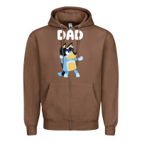 Chestnut Bluey Dad Zipper Hoodie - linhVisuals