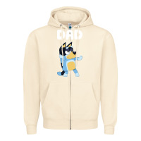 Sandshell Bluey Dad Zipper Hoodie - linhVisuals