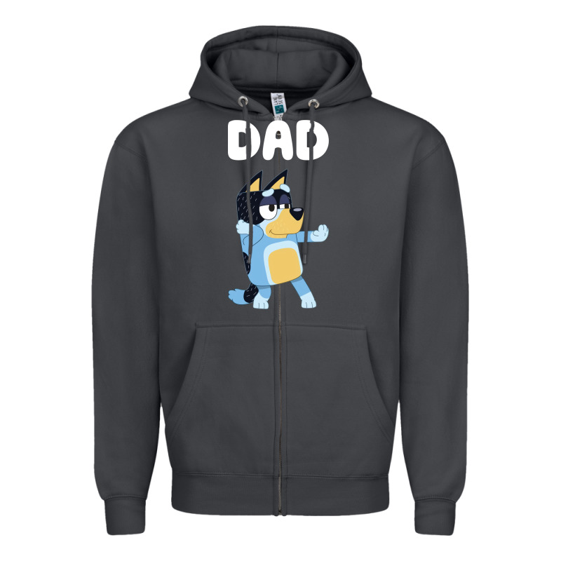 Bluey Dad Zipper Hoodie by linhVisuals | Teevron