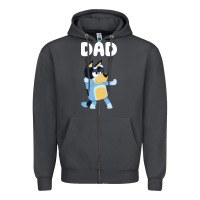 Smoke Bluey Dad Zipper Hoodie - linhVisuals
