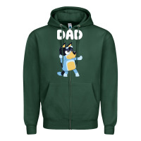 Sports Green Bluey Dad Zipper Hoodie - linhVisuals