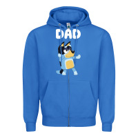 True Royal Bluey Dad Zipper Hoodie - linhVisuals