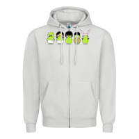 Dove Grey newbobs burgers Zipper Hoodie - linhVisuals