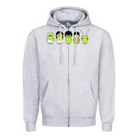 Heather Grey newbobs burgers Zipper Hoodie - linhVisuals