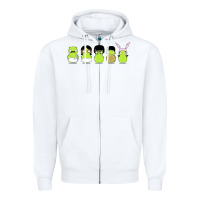 White newbobs burgers Zipper Hoodie - linhVisuals