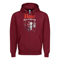Burgundy newbone thugs n harmony Zipper Hoodie - linhVisuals