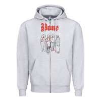 Heather Grey newbone thugs n harmony Zipper Hoodie - linhVisuals