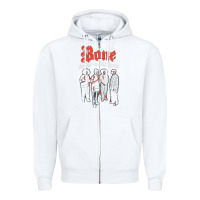 White newbone thugs n harmony Zipper Hoodie - linhVisuals