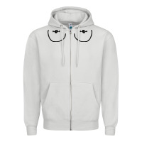 Dove Grey newboobs piercings Zipper Hoodie - linhVisuals
