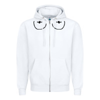 White newboobs piercings Zipper Hoodie - linhVisuals