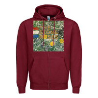 Burgundy the stone roses Zipper Hoodie - linhVisuals