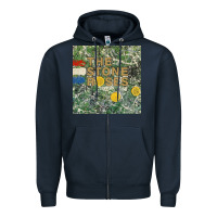 Navy the stone roses Zipper Hoodie - linhVisuals
