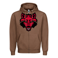 Chestnut DEVIL - RED WOLVES FOOTBALL SOCCER STATE MEN Zipper Hoodie - linhVisuals