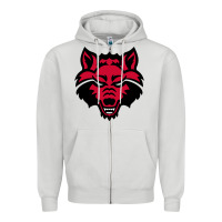 Dove Grey DEVIL - RED WOLVES FOOTBALL SOCCER STATE MEN Zipper Hoodie - linhVisuals