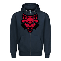 Navy DEVIL - RED WOLVES FOOTBALL SOCCER STATE MEN Zipper Hoodie - linhVisuals