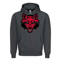Smoke DEVIL - RED WOLVES FOOTBALL SOCCER STATE MEN Zipper Hoodie - linhVisuals