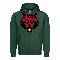 Sports Green DEVIL - RED WOLVES FOOTBALL SOCCER STATE MEN Zipper Hoodie - linhVisuals