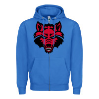 True Royal DEVIL - RED WOLVES FOOTBALL SOCCER STATE MEN Zipper Hoodie - linhVisuals