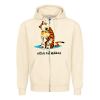Sandshell newcalvin and hobbes [tyellow] Zipper Hoodie - linhVisuals