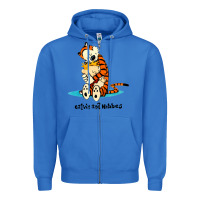 True Royal newcalvin and hobbes [tyellow] Zipper Hoodie - linhVisuals