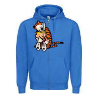 True Royal newcalvin and hobbes 04 Zipper Hoodie - linhVisuals