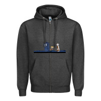Charcoal Heather newcalvin and hobbes night star tardis Zipper Hoodie - linhVisuals