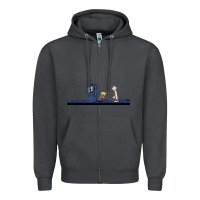 Smoke newcalvin and hobbes night star tardis Zipper Hoodie - linhVisuals
