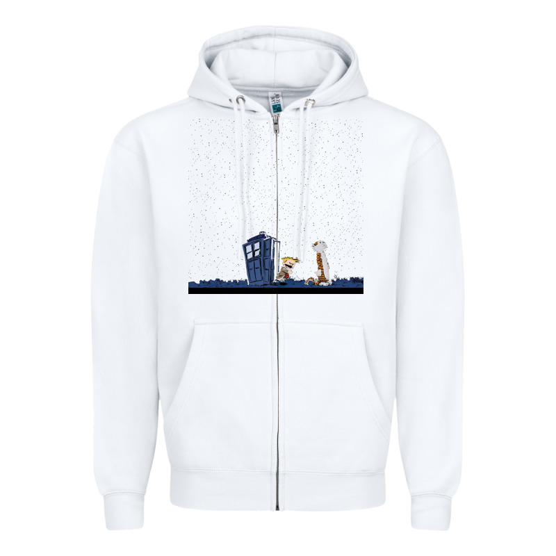 Newcalvin And Hobbes Night Star Tardis Zipper Hoodie by linhVisuals | Teevron