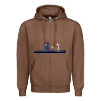 Chestnut newcalvin and hobbes night star tardis Zipper Hoodie - linhVisuals