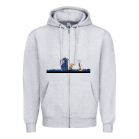 Heather Grey newcalvin and hobbes night star tardis Zipper Hoodie - linhVisuals