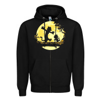 Black newcalvin and hobbes no worries Zipper Hoodie - linhVisuals