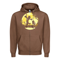 Chestnut newcalvin and hobbes no worries Zipper Hoodie - linhVisuals