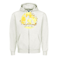 Oatmeal Heather newcalvin and hobbes no worries Zipper Hoodie - linhVisuals