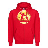 Red newcalvin and hobbes no worries Zipper Hoodie - linhVisuals