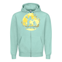 Seafoam newcalvin and hobbes no worries Zipper Hoodie - linhVisuals