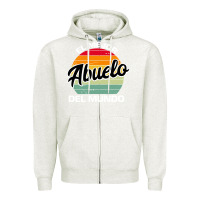 Oatmeal Heather el mejor abuelo del mundo grandfather sweatshirt Zipper Hoodie - linhVisuals