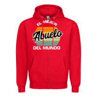 Red el mejor abuelo del mundo grandfather sweatshirt Zipper Hoodie - linhVisuals