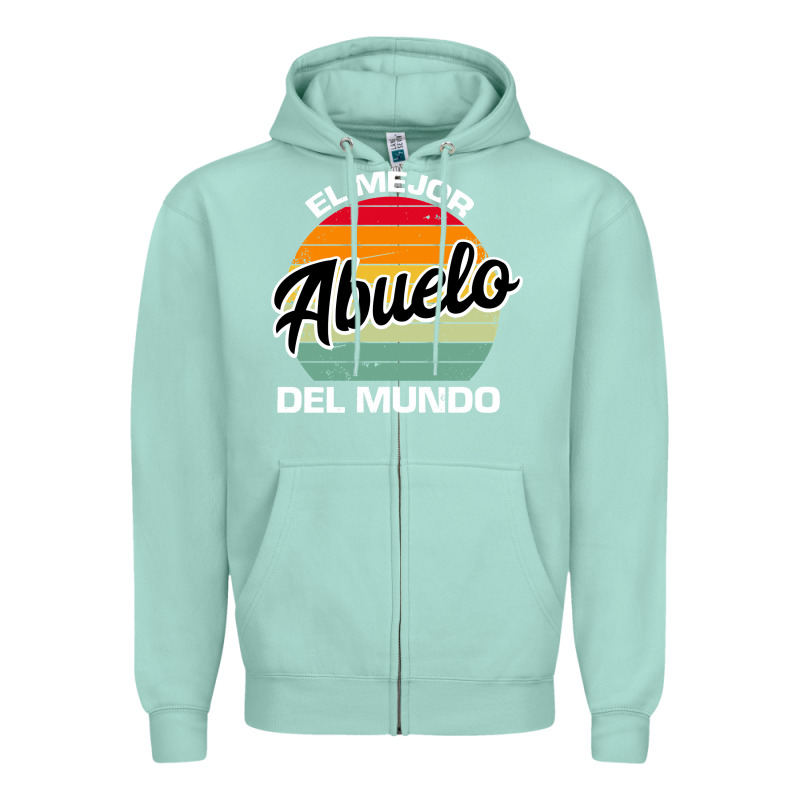 El Mejor Abuelo Del Mundo Grandfather Sweatshirt Zipper Hoodie by linhVisuals | Teevron