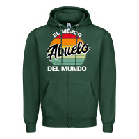 Sports Green el mejor abuelo del mundo grandfather sweatshirt Zipper Hoodie - linhVisuals