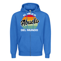 True Royal el mejor abuelo del mundo grandfather sweatshirt Zipper Hoodie - linhVisuals