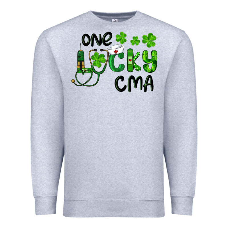 One Lucky Certified Medical Assistant Cma Premium Sweatshirt by RanaPortraitStore | Teevron