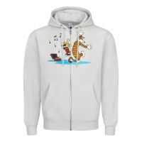Dove Grey newcalvin and hobbes sing 09 Zipper Hoodie - linhVisuals