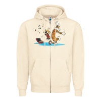 Sandshell newcalvin and hobbes sing 09 Zipper Hoodie - linhVisuals