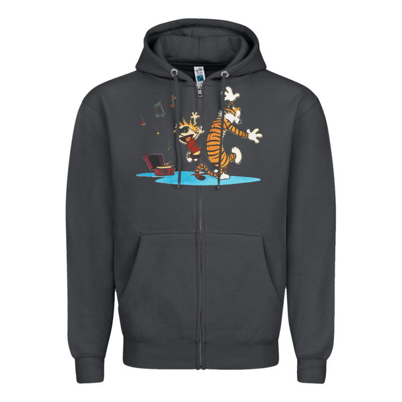 Newcalvin And Hobbes Sing 09 Zipper Hoodie by linhVisuals | Teevron