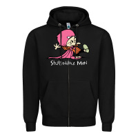 Black newcalvin and hobbes stupendous man Zipper Hoodie - linhVisuals
