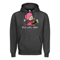Charcoal Heather newcalvin and hobbes stupendous man Zipper Hoodie - linhVisuals