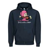 Navy newcalvin and hobbes stupendous man Zipper Hoodie - linhVisuals