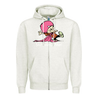 Oatmeal Heather newcalvin and hobbes stupendous man Zipper Hoodie - linhVisuals
