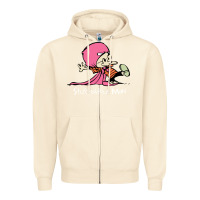 Sandshell newcalvin and hobbes stupendous man Zipper Hoodie - linhVisuals